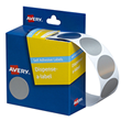 Avery Label Dispenser DMC24SI Silver Round 24mm 500 Pack